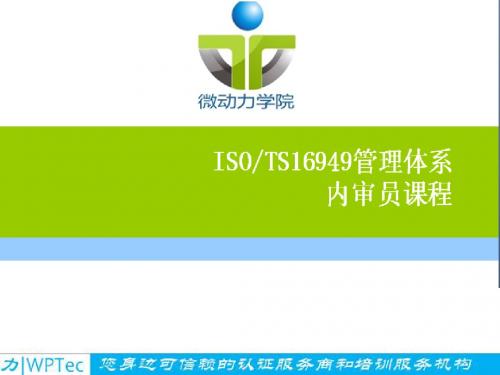 TS16949-2009标准条款讲解培训教材解析