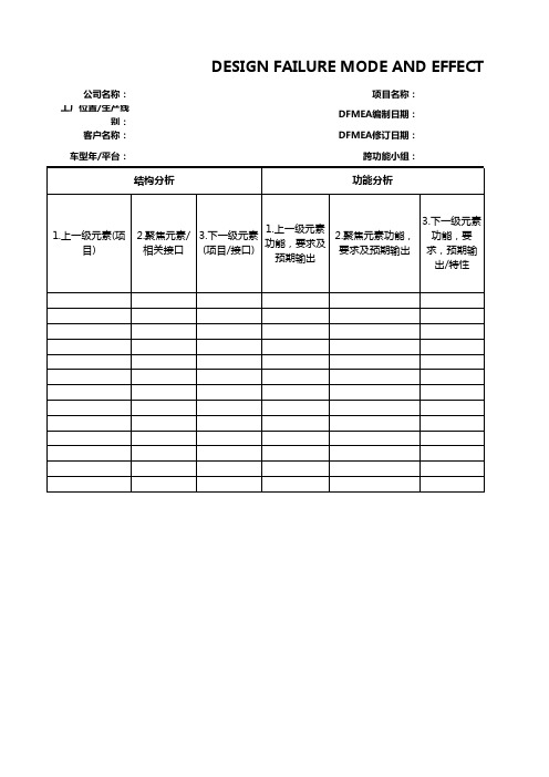 FMEA第五版最新表格