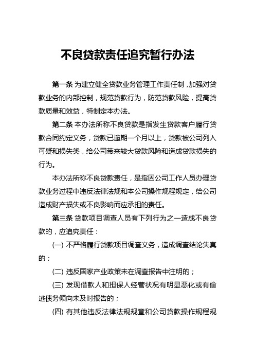 不良贷款责任追究暂行办法5
