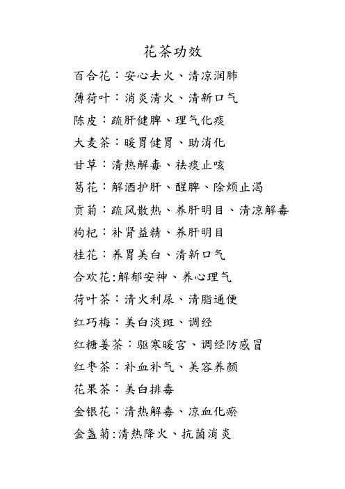 花茶语录
