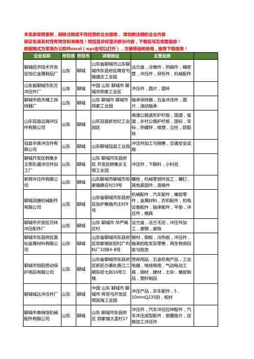 新版山东省冲压件工商企业公司商家名录名单联系方式大全398家