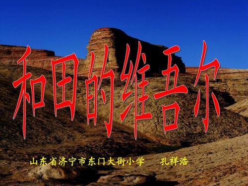《和田的维吾尔》课件