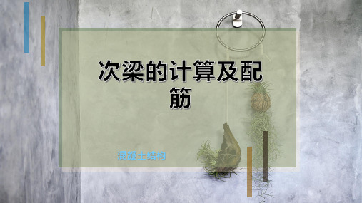 次梁的计算及配筋