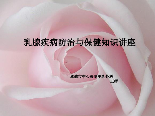 乳腺疾病防治与保健知识讲座模板