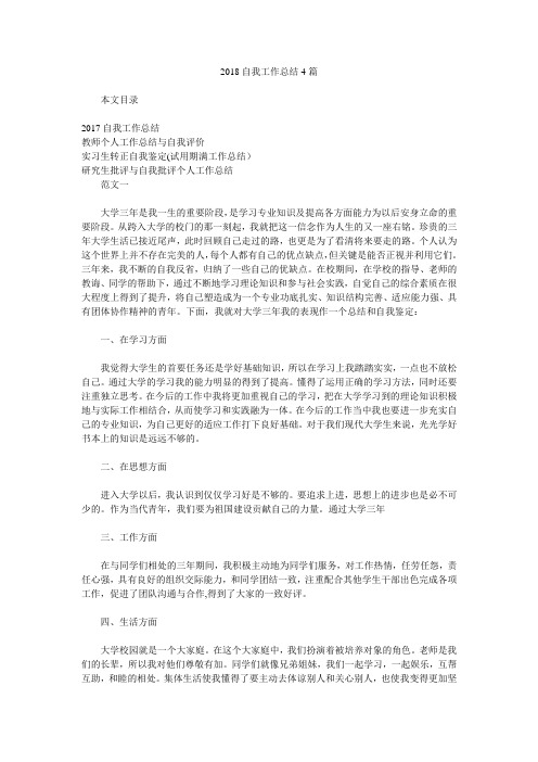 2018自我工作总结4篇.doc