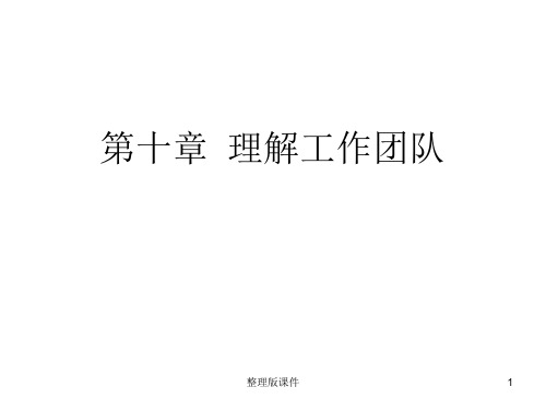 组织行为学第十章 理解工作团队ppt课件
