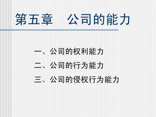 第5章 公司的能力