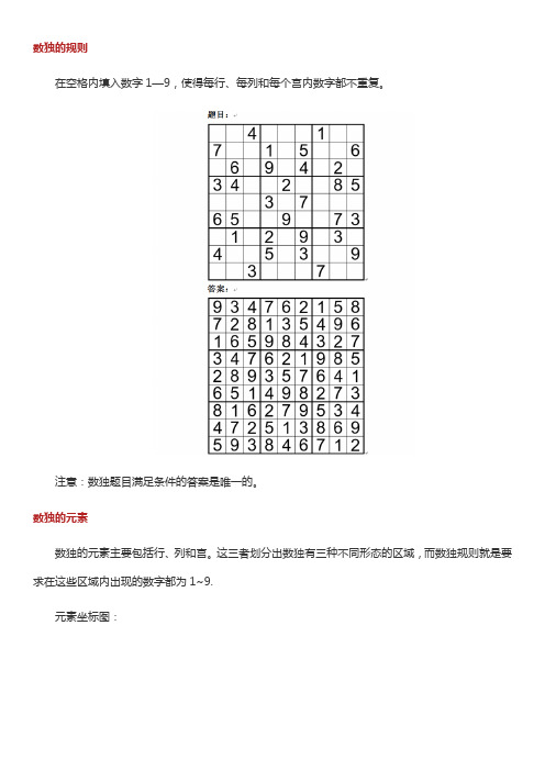 数独的规则【范本模板】