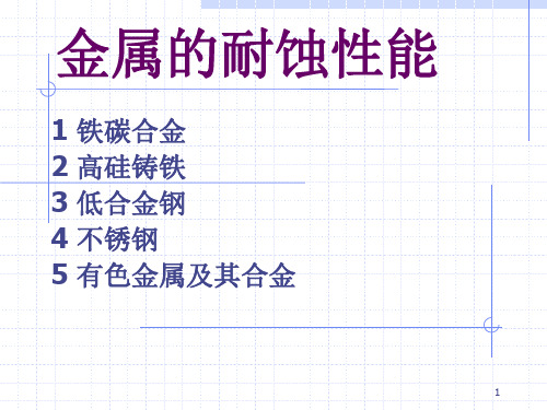 金属材料的耐蚀性能PPT演示课件