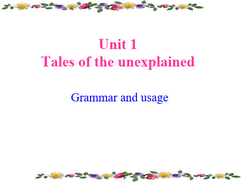 高一英语tales-of-the-unexplained课件1