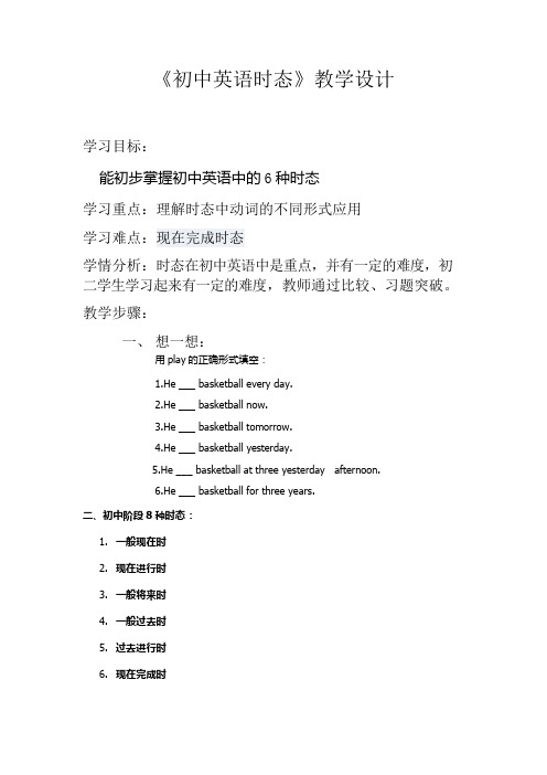 英语人教版八年级下册初中英语语法动词时态复习课件1.p