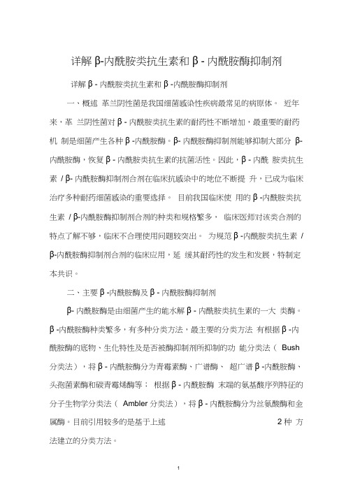 详解β-内酰胺类抗生素和β-内酰胺酶抑制剂