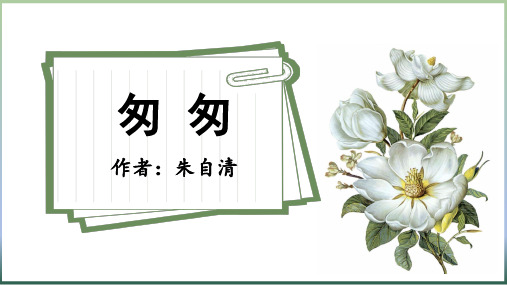 部编人教版六年级语文下册第8课《匆匆》优质课件