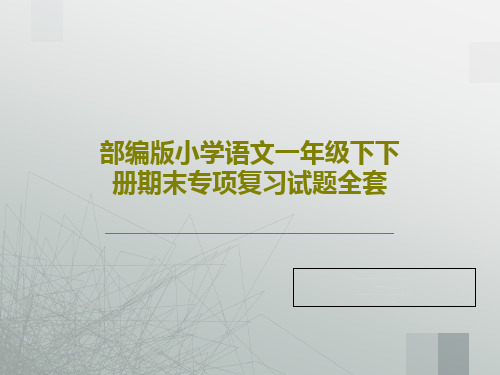 部编版小学语文一年级下下册期末专项复习试题全套共57页