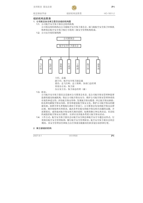 HO-1601-2组织机构及职责