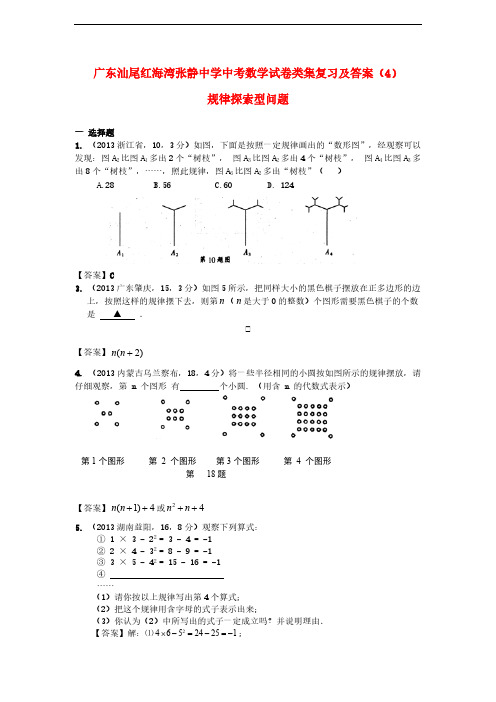 【VIP专享】广东汕尾红海湾张静中学中考数学试卷类集复习及答案 (4)