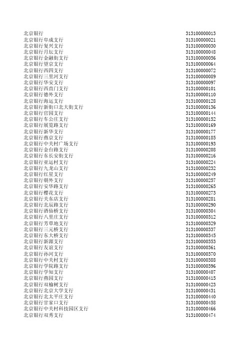 联行号查询