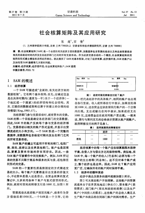 社会核算矩阵及其应用研究