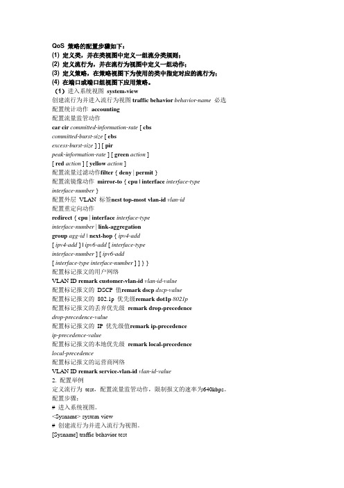 QOS策略配置