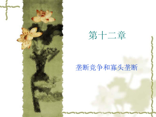 第十二章垄断竞争和寡头垄断-资料.ppt