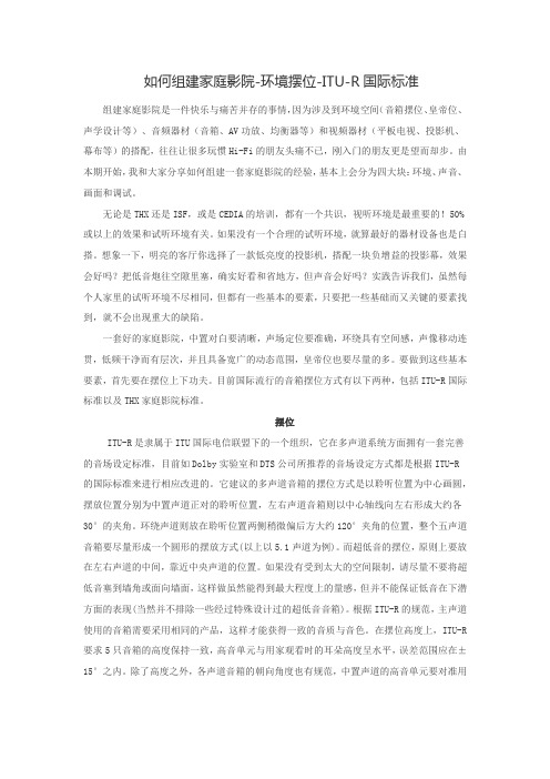 如何组建家庭影院-环境摆位-ITU-R国际标准