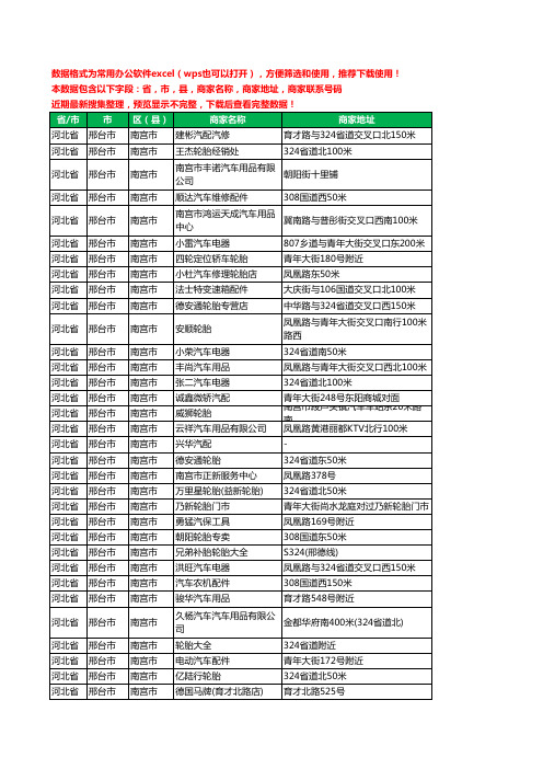 2020新版河北省邢台市南宫市汽车用品工商企业公司商家名录名单联系电话号码地址大全94家