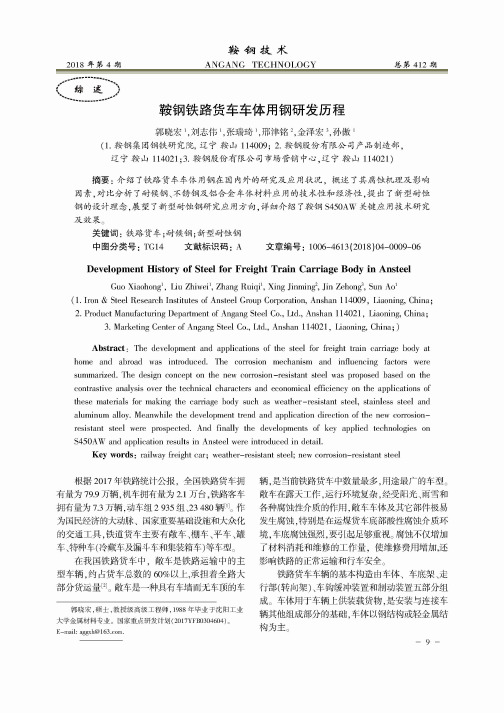 鞍钢铁路货车车体用钢研发历程