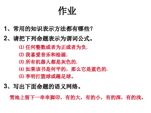 第二章人工智能知识表示作业