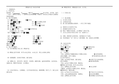 《醉翁亭记》知识梳理(实用)