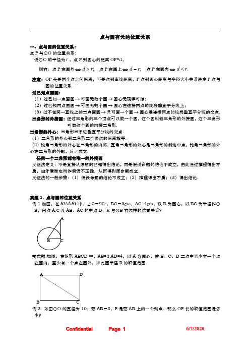 点与圆的位置关系