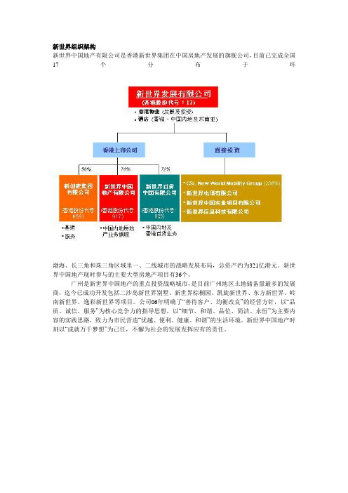 新世界组织架构
