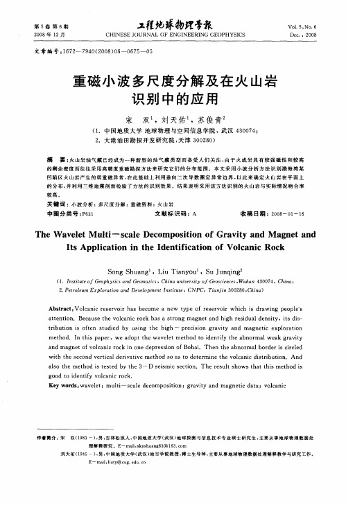 重磁小波多尺度分解及在火山岩识别中的应用