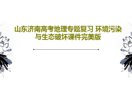 山东济南高考地理专题复习 环境污染与生态破坏课件完美版29页PPT