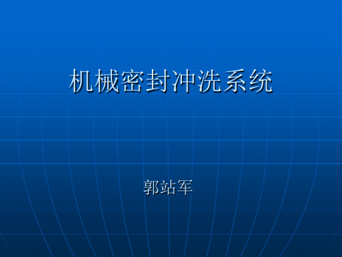 机械密封冲洗系统