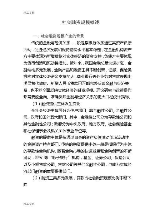 社会融资规模概述word版本