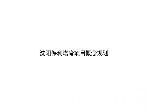 德置行2011年沈阳保利塔湾项目概念规划