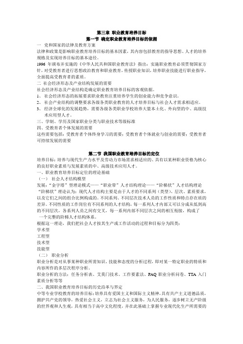 职业教育学知识点