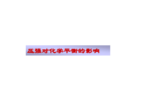 压强对化学平衡的影响.