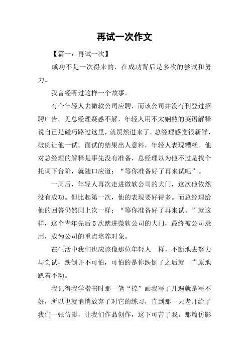 再试一次作文_2
