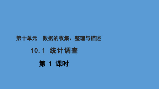 人教版数学七年级下册 10.1 统计调查第1课时教学课件(共17张PPT)