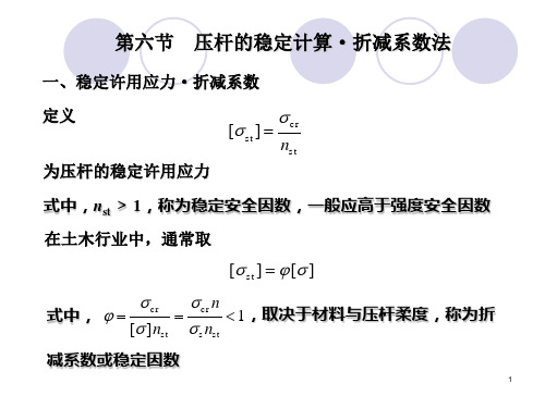 10压杆稳定4稳定条件_折减系数法