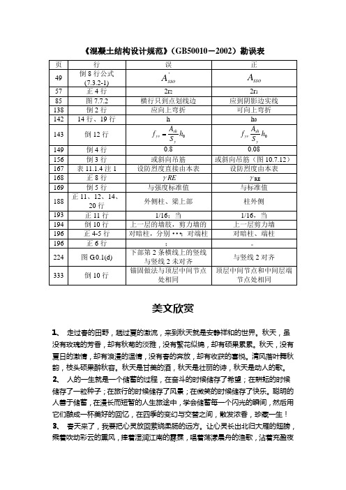 溷凝土结构设计规范(GB50010-2002)勘误表.doc