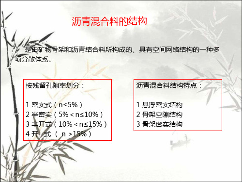 沥青混合料的结构 PPT