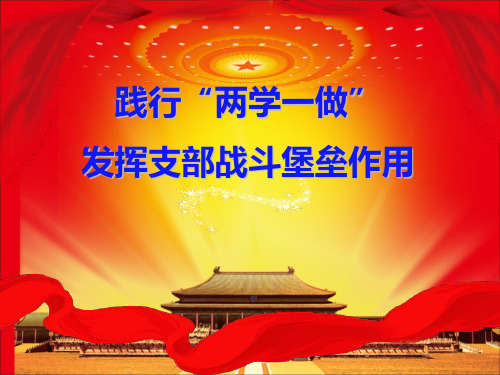 践行“两学一做”,发挥支部战斗堡垒作用