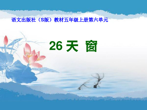 部编版教材《天窗》精品课件1