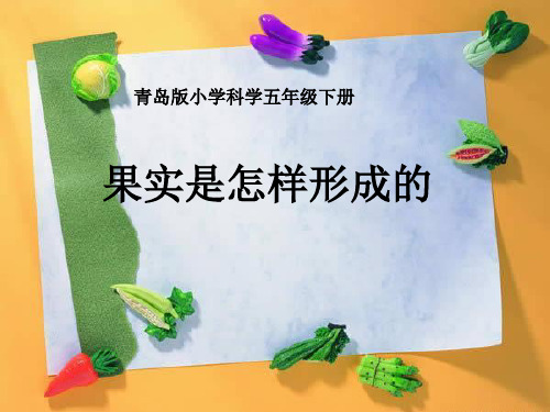 小学科学五年级下册《果实是怎样形成的》PPT课件