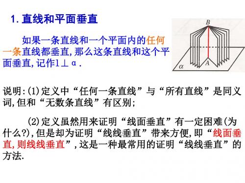 《必修2》第2章2.3直线平面垂直的判定及其性质1
