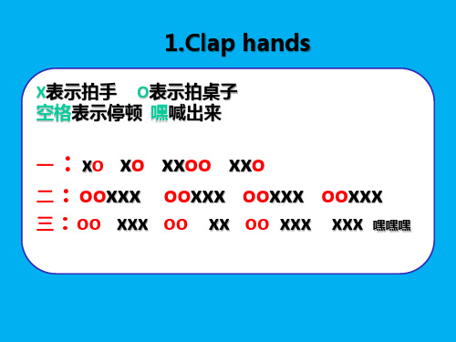 英语课堂热身 歌曲 Chant