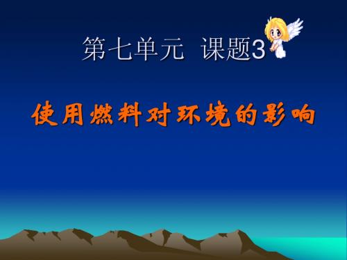 使用燃料对环境的影响