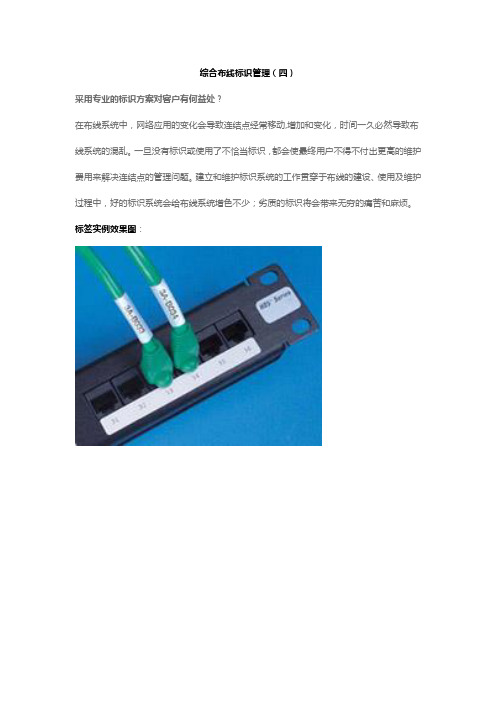 综合布线标识管理(四)